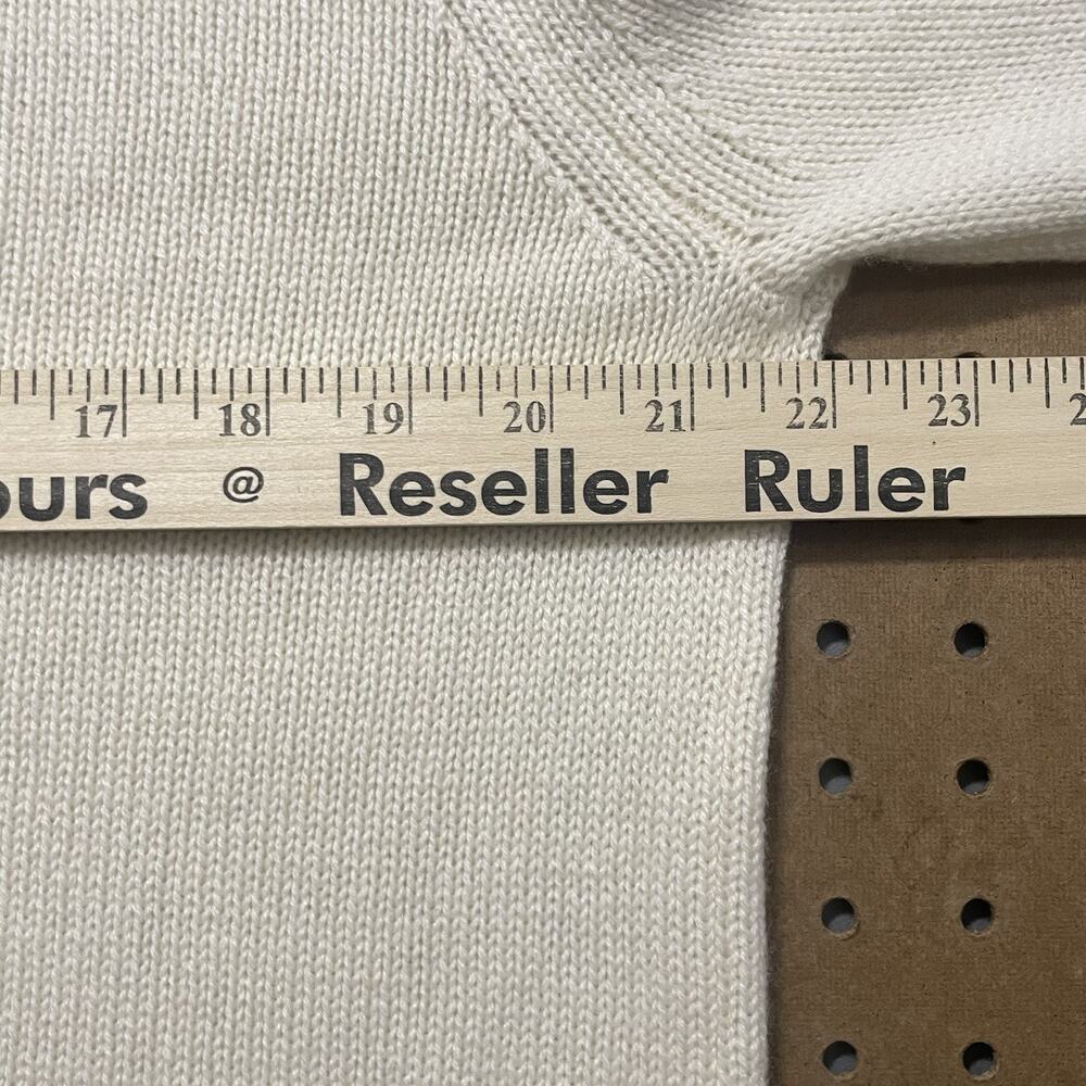 NWOT Ralph Lauren Purple Label Sweater Womens Large Ivory Rancher Bear Cashmere - Picture 10 of 12